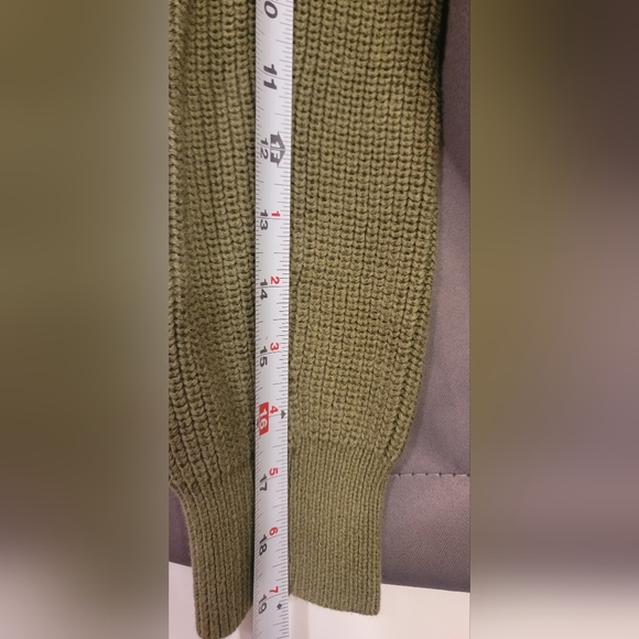 100% Cotton Sun & Stone Men's Alvin Cardigan Sweater In Olive Green Sz L - Picture 4 of 7